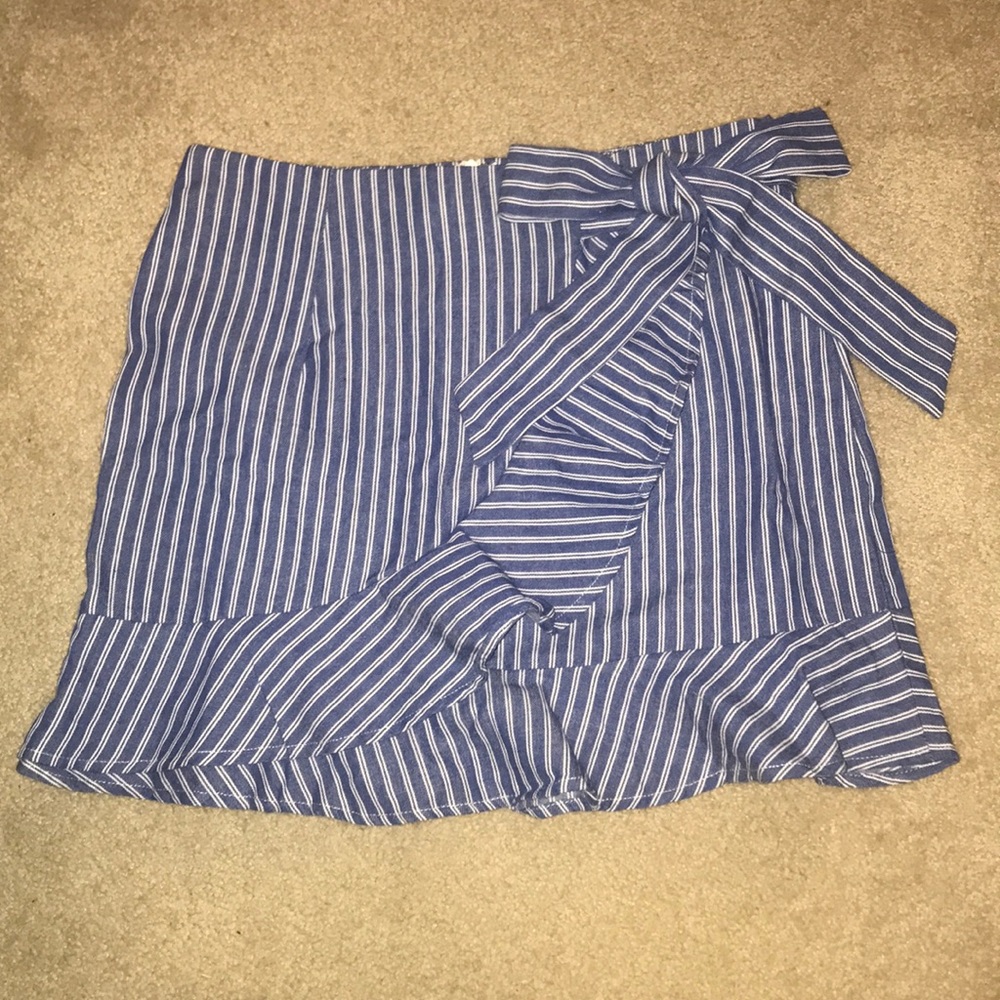 Blue & White Stripe Skirt